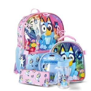 Fast Forward Bluey 6-Piece Backpack Set - Blue